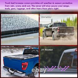 For 2014-2018 Silverado Sierra 1500 Crew Cab 5'8 Bed 4 Fold Soft Tonneau Cover