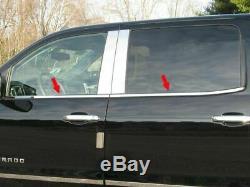 For 2015-2019 Chevy Silverado + GMC Sierra 2500HD Crew Cab Stainless Window Sill