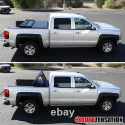 For 2019-2020 Chevy Silverado Sierra 1500 Crew Cab 6.5ft TriFold Tonneau Cover