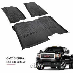 For 2019-2021 Chevy Silverado / GMC Sierra 1500 Crew Cab 2 Row Floor Mats Liner