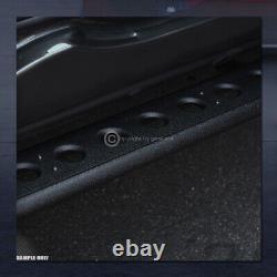 For 2019-2021 Silverado/Sierra 1500 Crew Textured Blk Rock Slider Side Step Bars