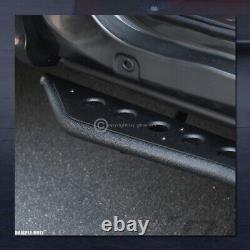 For 2019-2021 Silverado/Sierra 1500 Crew Textured Blk Rock Slider Side Step Bars