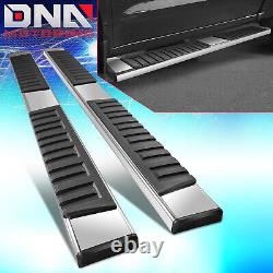 For 2019-2024 Silverado/Sierra Crew Cab 6.75 Flat Side Step Bar Running Boards
