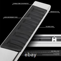 For 2019-2024 Silverado/Sierra Crew Cab 6.75 Flat Side Step Bar Running Boards