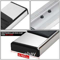 For 2019-2024 Silverado/Sierra Crew Cab 6.75 Flat Side Step Bar Running Boards