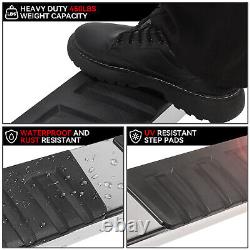 For 2019-2024 Silverado/Sierra Crew Cab 6.75 Flat Side Step Bar Running Boards