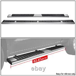 For 2019-2024 Silverado/Sierra Crew Cab 6.75 Flat Side Step Bar Running Boards