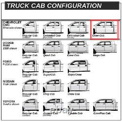 For 2019-2024 Silverado/Sierra Crew Cab 6.75 Flat Side Step Bar Running Boards