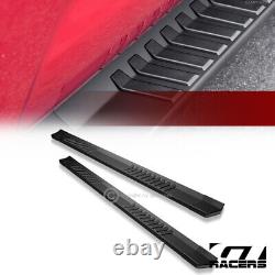 For 2019-2024 Silverado/Sierra Crew Cab 6 Matte Blk OE Aluminum Running Boards