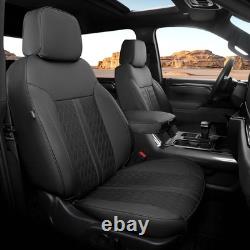 For 2019-2025 Silverado & Sierra 1500 Crew Cab Full Set Leather Seat Covers