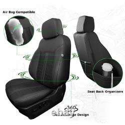 For 2019-2025 Silverado & Sierra 1500 Crew Cab Full Set Leather Seat Covers