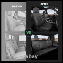 For 2019-2025 Silverado & Sierra 1500 Crew Cab Full Set Leather Seat Covers