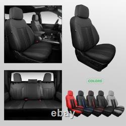 For 2019-2025 Silverado & Sierra 1500 Crew Cab Full Set Leather Seat Covers