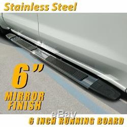 For 2019 Silverado/Sierra Crew Cab 6 Chrome Side Step Running Board Nerf Bar S