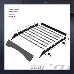 For 20-23 Silverado/Sierra HD Crew Blk Modular Window Frames Roof Basket+Fairing