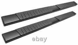 For 6 07-18 Chevy Silverado GMC Sierra Crew Cab Black Side Step Running Board