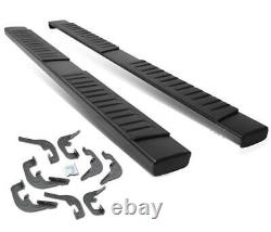 For 6 07-18 Chevy Silverado GMC Sierra Crew Cab Black Side Step Running Board