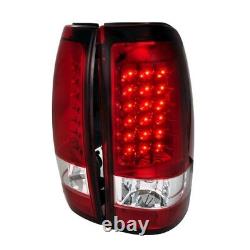 For 99-02 Chevy Silverado 99-06 Sierra Single Crew Truck LED Tail lights Red