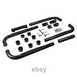 For 99-16 Silverado Sierra Ext/crew Cab Black 3side Step Nerf Bar Running Board