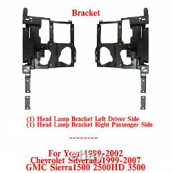 Front Headlight Support Brackets LH+RH For 99-02 Chevrolet Silverado/GMC Sierra