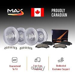 Front & Rear Brake Rotors + Ceramic Pads for Chevy Silverado 1500 GMC Sierra