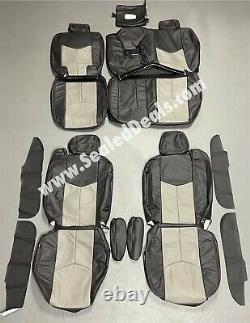 GMC Sierra / CHEVY SILVERADO CREW CAB KATZKIN LEATHER SEAT COVERS DARK GRAPHITE
