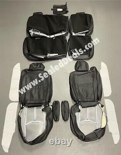 GMC Sierra / CHEVY SILVERADO CREW CAB KATZKIN LEATHER SEAT COVERS DARK GRAPHITE