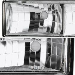 Glass Lens 1988-1998 Chevy Silverado Tahoe Suburban Sierra Cheyenne Headlights