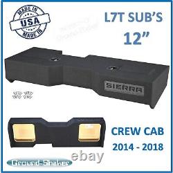 Gmc Sierra Crew Cab 2014- 2018 For Kicker L7T 12 Dual Sub Box Ground-Shaker