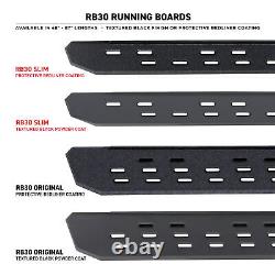 Go Rhino RB30 Running Boards w Drop Steps For 20-24 Silverado Sierra Crew Cab
