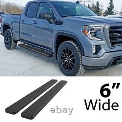 HD Ridez Side Step 6 Steel Black Fit 19-25 Chevy Silverado GMC Sierra Crew Cab