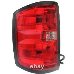 Halogen Tail Light For 2014-2015 Chevy Silverado 1500 Left Clear/Red with Bulbs