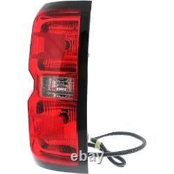 Halogen Tail Light For 2014-2015 Chevy Silverado 1500 Left Clear/Red with Bulbs