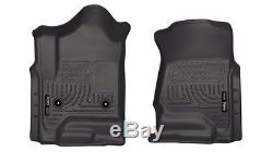 Husky Liners 2014-2018 Chevy Silverado Crew Cab Floor Mats Black Weatherbeater