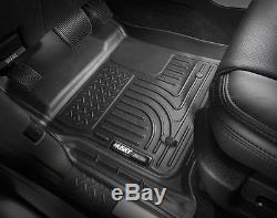 Husky Liners 2014-2018 Chevy Silverado Crew Cab Floor Mats Black Weatherbeater