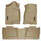 Husky Weatherbeater 1st/2nd Row Tan Floor Liners For Silverado Sierra 1500 Crew