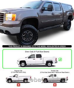 IArmor Steel Off-Road Steps Armor Fit 01-07 Chevy Silverado GMC Sierra Crew Cab