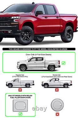 IBoard Black Running Boards Fit 19-23 Chevy Silverado GMC Sierra Crew Cab