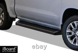 IBoard Black Running Boards Fit 19-24 Chevy Silverado GMC Sierra Crew Cab