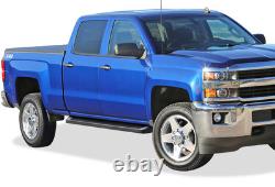 IBoard Black Running Boards Style Fit 07-18 Chevy Silverado GMC Sierra Crew Cab