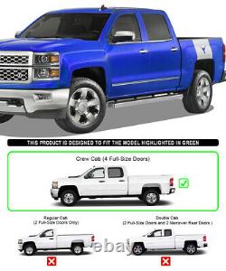 IBoard Running Boards 4 inches Fit 07-18 Chevy Silverado GMC Sierra Crew Cab