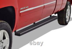 IBoard Running Boards 5-inch Black Fit 01-13 Chevy Silverado GMC Sierra Crew Cab