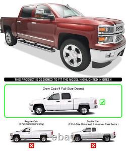 IBoard Running Boards 5 inches Fit 01-13 Chevy Silverado GMC Sierra Crew Cab