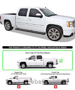 IBoard Running Boards 6-inch Black Fit 01-13 Chevy Silverado GMC Sierra Crew Cab