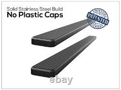 IBoard Running Boards 6-inch Black Fit 01-13 Chevy Silverado GMC Sierra Crew Cab