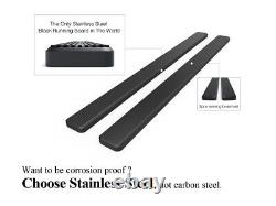 IBoard Running Boards 6-inch Black Fit 01-13 Chevy Silverado GMC Sierra Crew Cab