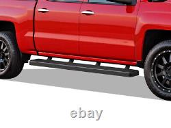 IBoard Running Boards 6-inch Black Fit 07-18 Chevy Silverado GMC Sierra Crew Cab