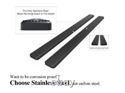IBoard Running Boards 6-inch Black Fit 07-18 Chevy Silverado GMC Sierra Crew Cab