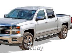 IBoard Running Boards 6-inch Black Fit 07-18 Chevy Silverado GMC Sierra Crew Cab