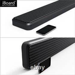 IBoard Running Boards 6-inch Black Fit 07-18 Chevy Silverado GMC Sierra Crew Cab